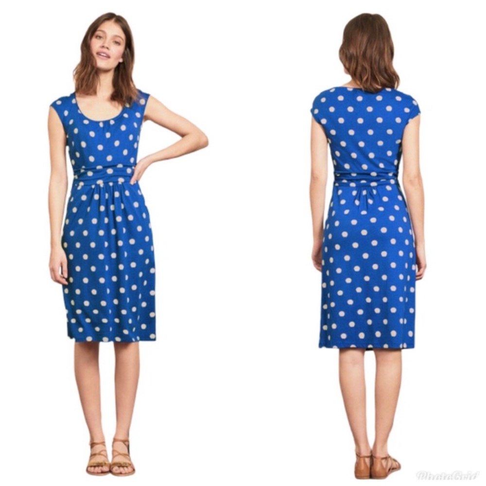 Boden Margot Scoop Neck Polka Dot Jersey Dress 4